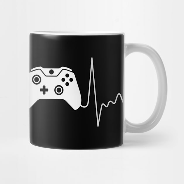 Gamer Heartbeat Video Game Lover Gaming by Upswipe.de